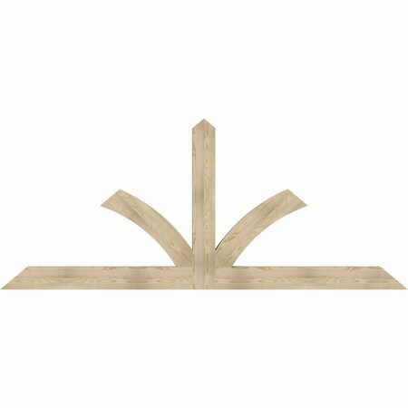 Ekena Millwork Richland Rough Sawn Timber Gable Bracket, Douglas Fir, 108"W x 45"H x 4"D x 6"F, 10/12 Pitch GBW108X45X0406RIC00RDF